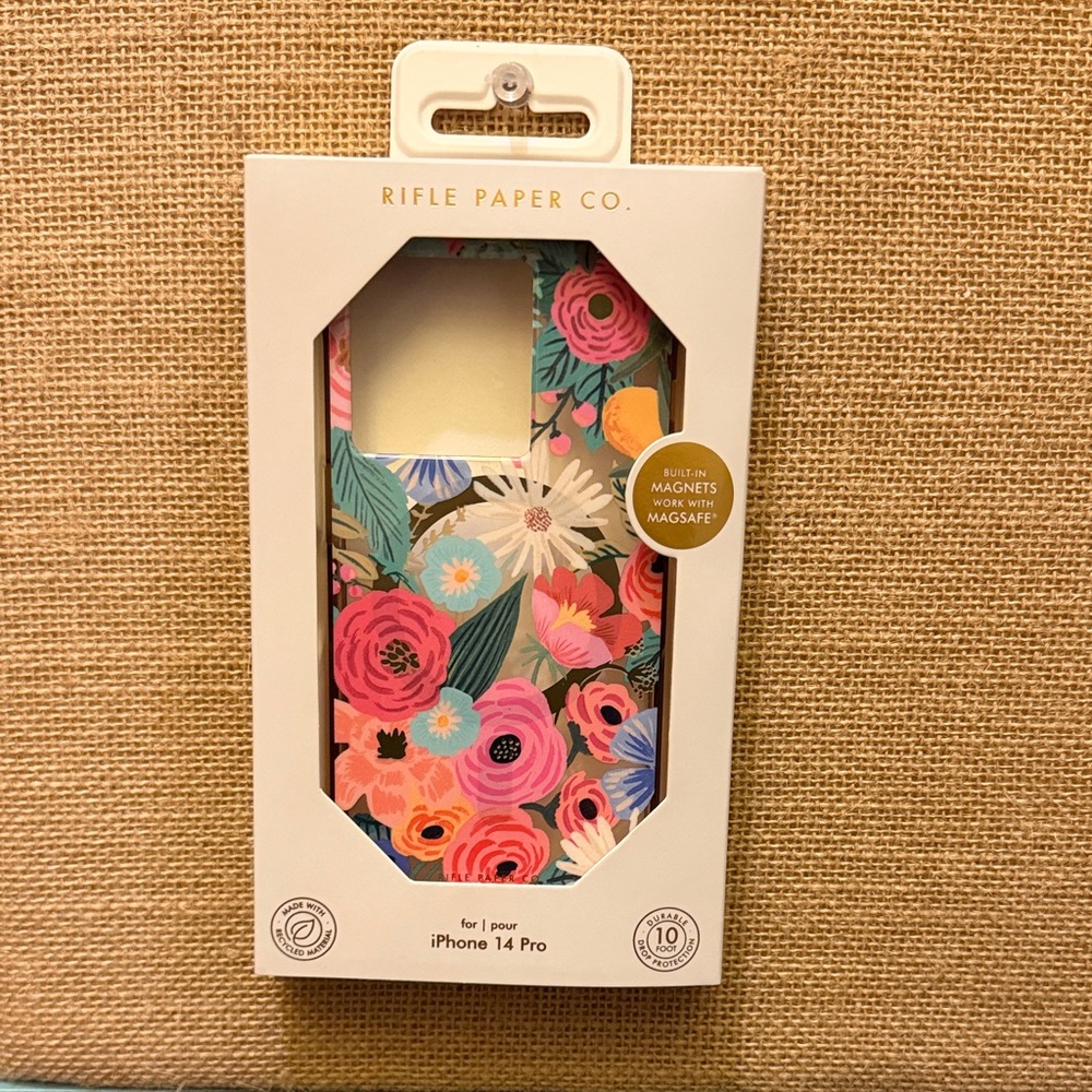 Rifle Paper Co. Floral iPhone 14 Pro Case - Pink, Blue, Green